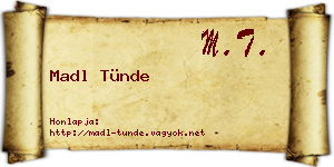Madl Tünde névjegykártya