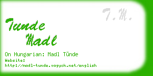 tunde madl business card